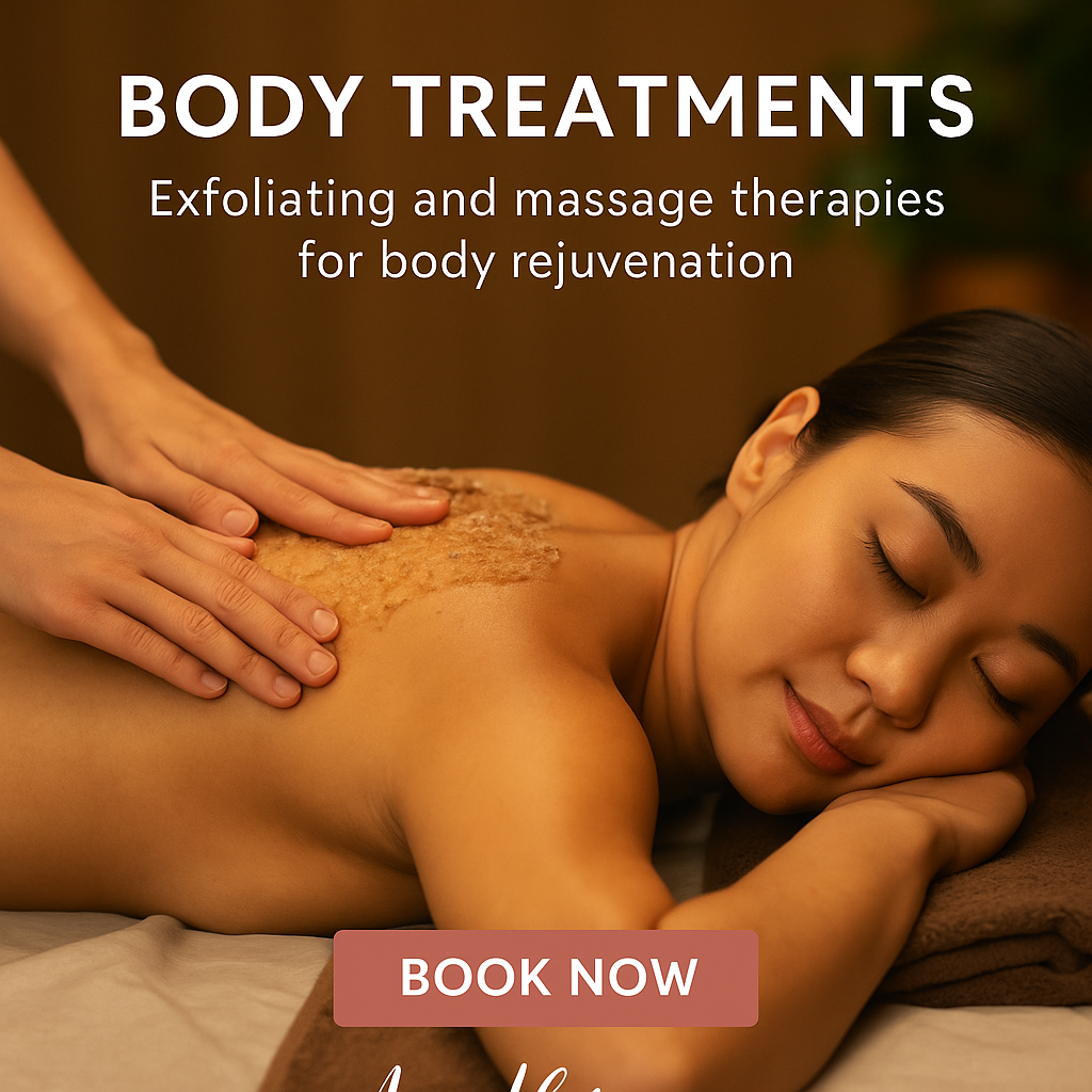 Body Treatment at Ana Harmony, Maidenhead A calming body treatment setup with hot towels, oils, and massage tools — Ana Harmony, Maidenhead.
